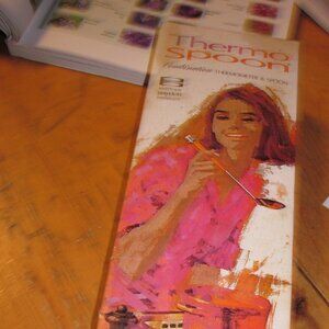 New vtg Thermo spoon in box spoon Thermometer combo great tool for sauces